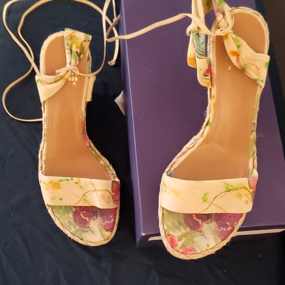 Stuart Weitzman Wedge Sandals size 8 - Picture 2 of 4
